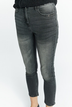 Monnari Jeans Dámské džíny s kamínky Grey
