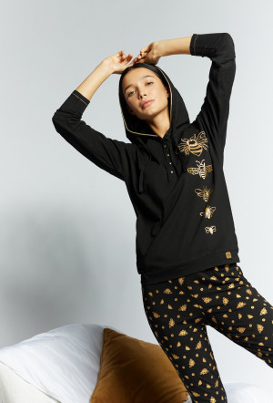 Monnari Pyžamo Bavlněná pyžamová košile černá 2XL