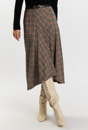 Monnari Midi sukně Dámská sukně s rozšířenými nohavicemi Béžová