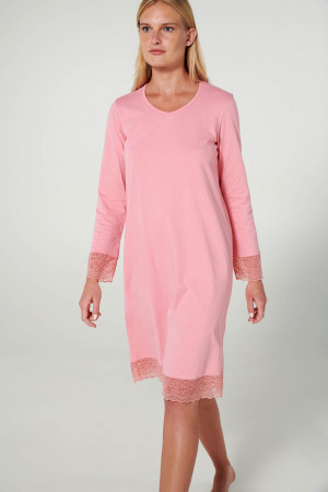 Vamp - Noční košile s krajkou 19907 - Vamp pink blush s
