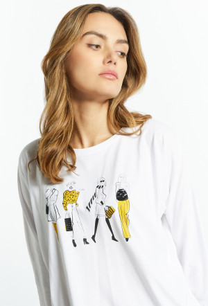 Bavlněné dámské tričko Monnari Blouses White 2XL