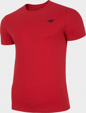 Pánské bavlněné tričko 4F TSM300 Červené Červená 3XL