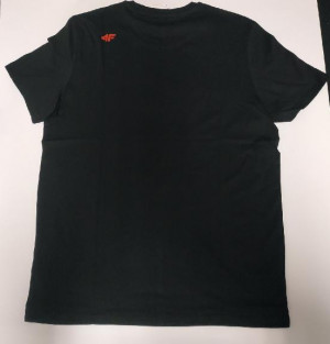 Pánské bavlněné tričko 4F TSM302 Černé Černá