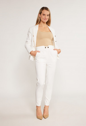 Monnari Kalhoty Elegantní dámské kalhoty White