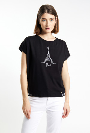 Monnari Trička Dámské tričko s potiskem Paris Black