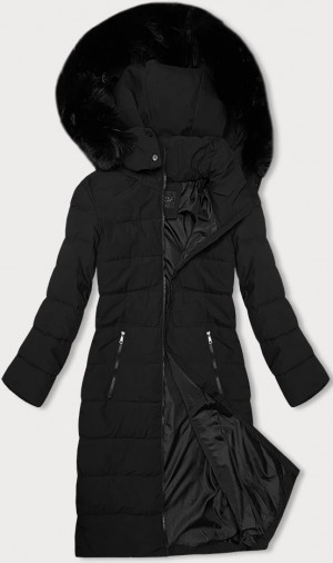 Černá dámská zimní bunda J Style s odepínací kapucí (16M9128-392) černá S (36)
