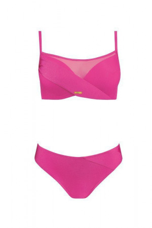 Dámské dvoudílné plavky S1002N  Fashion10 růžová - Self sytě růžová