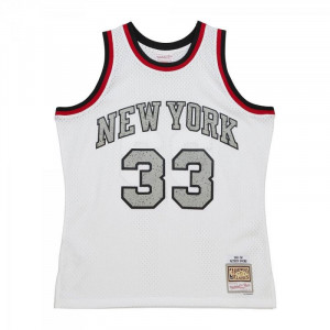 Mitchell & Ness NBA Cracked Cement Swingman Jersey Knicks 1991 Patrick Ewing M TFSM5934-NYK91PEWWHIT pánové