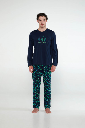 Vamp - Pohodlné pánské pyžamo 19935 - Vamp blue l