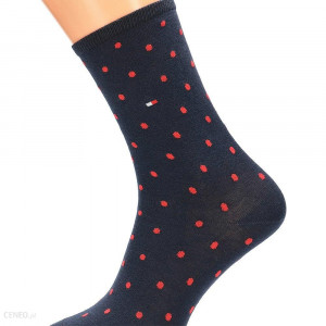 Ponožky Tommy Hilfiger 2Pack 100001493007 Red/Navy Blue/Red Dots Pattern 35-38