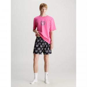 Spodní prádlo Pánské pyžamo S/S BOXER SET 000NM2515EKCD - Calvin Klein