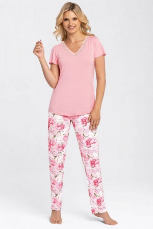 Babella Tiffany Dámské pyžamo L print/růžová