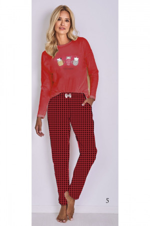 Dámské pyžamo 2829 HOLLY S-XL červená