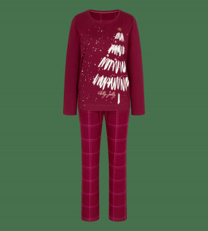 Dámské pyžamo Winter Moments PK Buttons X - RED - LIGHT COMBINATION - kombinace červené M005  - TRIUMPH RED - LIGHT COMBINATION