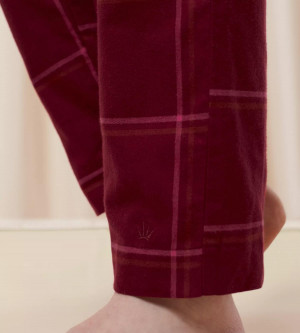 Dámské pyžamové kalhoty Mix & Match Tapered Trouser Flannel 01 X - RED - LIGHT COMBINATION - kombinace červené M005 - TRIUMPH RED - LIGHT COMBINATION