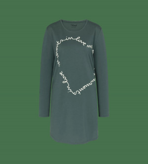 Dámská noční košile Nightdresses NDK 03 LSL X - SMOKY GREEN - zelená 1568 - TRIUMPH SMOKY GREEN