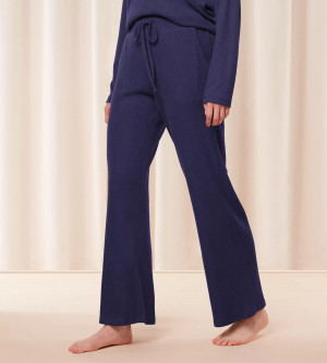 Dámské kalhoty Thermal MyWear Wide Leg Trousers - SKYLINE - modré 6582 - TRIUMPH SKYLINE