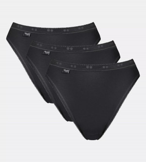 Dámské kalhotky Basic+ Tai 3P - BLACK - černé 0004 - SLOGGI BLACK